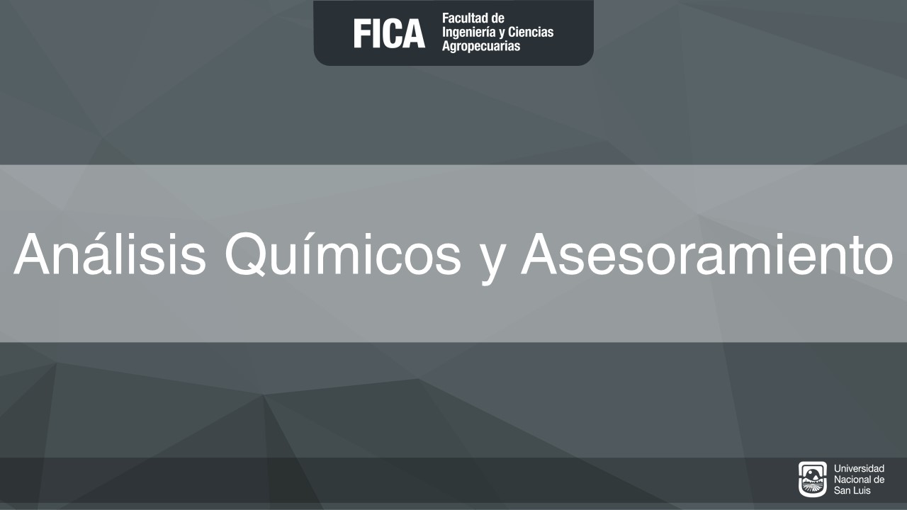 Análisis Químicos y Asesoramiento